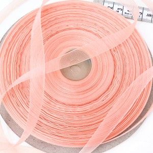 Déstock 90m ruban organza rose largeur 1cm