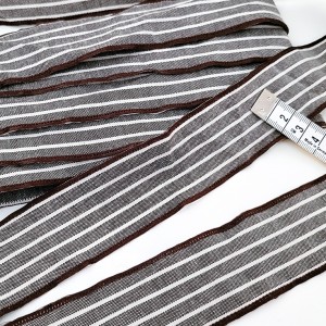 Destock 4.9m ruban chambray polyester largeur 4cm