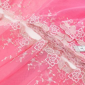 Destock 6.8m dentelle broderie tulle brodé haunte couture largeur 17.5cm