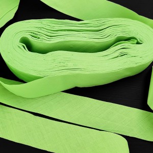Déstock 35m biais plat coton à plier vert anis largeur 3.4cm 