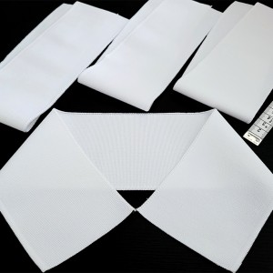 Destock lot 4 col pour polo doux et fluide blanc taille 8*41cm 