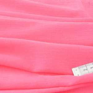Destock 3m tissu crépon coton extra doux rose largeur 134cm 
