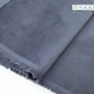 Destock 0.9m tissu velours milleraies coton doux gris largeur 15cm