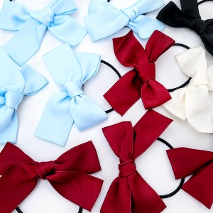Destock 10 élastiques à cheveux avec nœud papillon taille 6-8cm