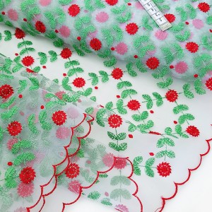 Destock lot 45m tissu broderie organza brodé festonné  largeur 45cm