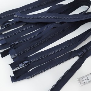 Destock 4 fermetures glissière zip séparable marine longueur 50cm