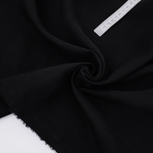 Destock 3.1m tissu cupro soyeux lourd fluide extra doux noir largeur 157cm