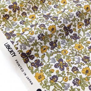 Tissu liberty gabardine helenas meadow jaune x 1 mètre