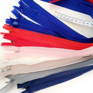 Destock lot 11 fermetures glissière zip invisible longueur 45cm