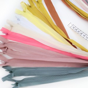 Destock lot 12 fermetures glissière zip invisible longueur 55cm