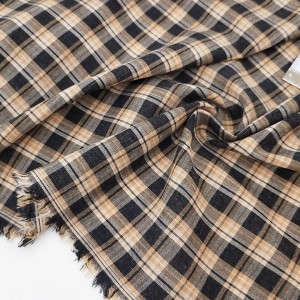 Destock 1.28m tissu viscose soyeux fluide extra doux carreaux tissés largeur 145cm