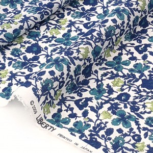 Tissu liberty crêpe coton helenas meadow bleu 1.88m
