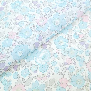 Tissu liberty tana lawn betsy bleu pâle 0.55m
