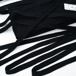 Déstock 30m de ruban sergé polyester très doux noir largeur 10 mm