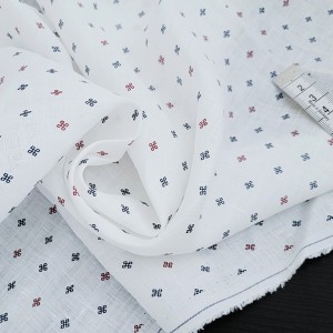 Destock 1m tissu japonais lin souple motif graphique largeur 118cm