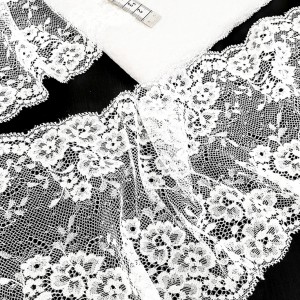 Déstock 10m dentelle de calais fine douce blanche largeur 16cm