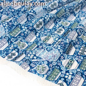 Tissu Liberty Elevenses bleu x 50cm