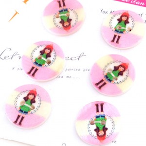 6 boutons nacre fantaisie pour collectionner mademoiselle enmanteau vert taille 20mm 